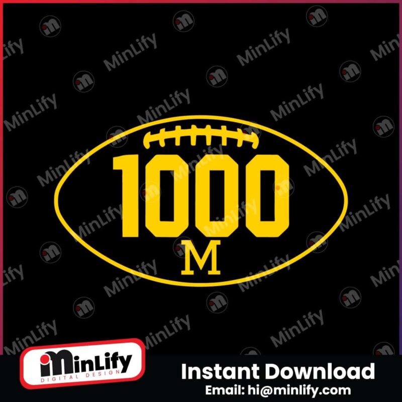 michigan-football-1000-wins-logo-svg