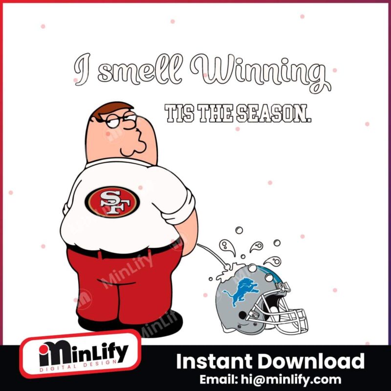 funny-49ers-i-smell-winning-detroit-lions-svg