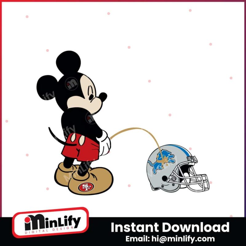 funny-mickey-49ers-piss-on-detroit-lions-svg