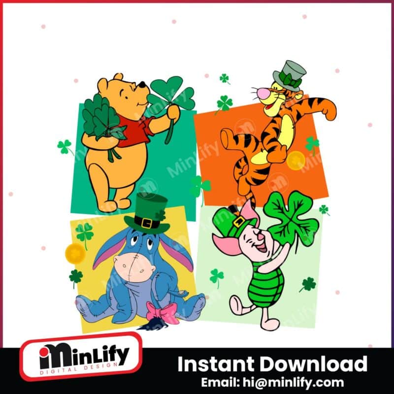 disney-pooh-characters-lucky-patricks-day-svg