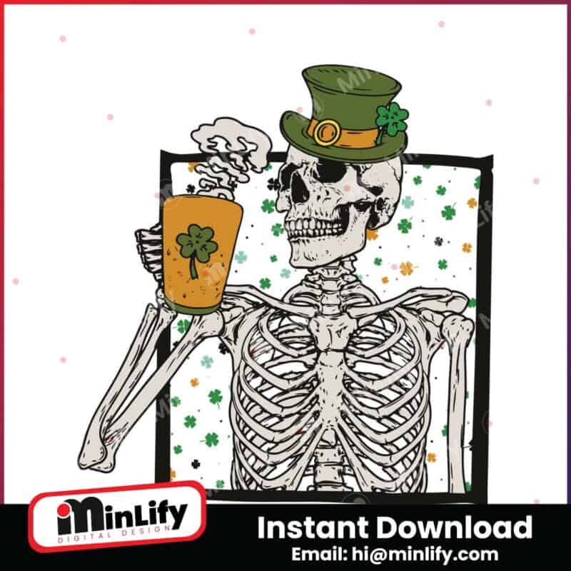 st-patricks-skeleton-shamrock-svg