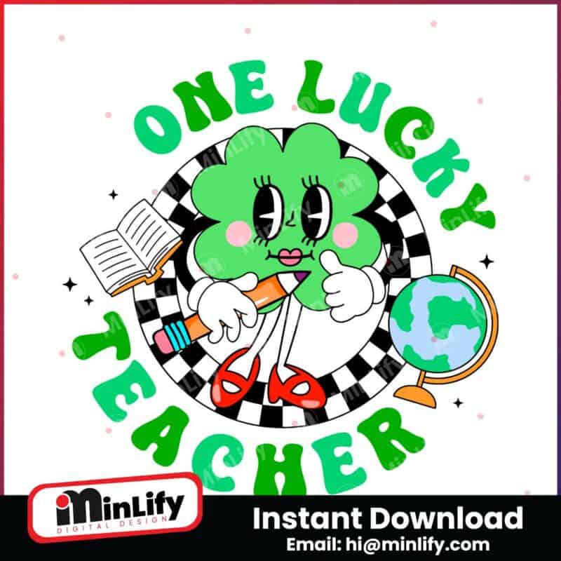 one-lucky-teacher-cute-shamrock-svg