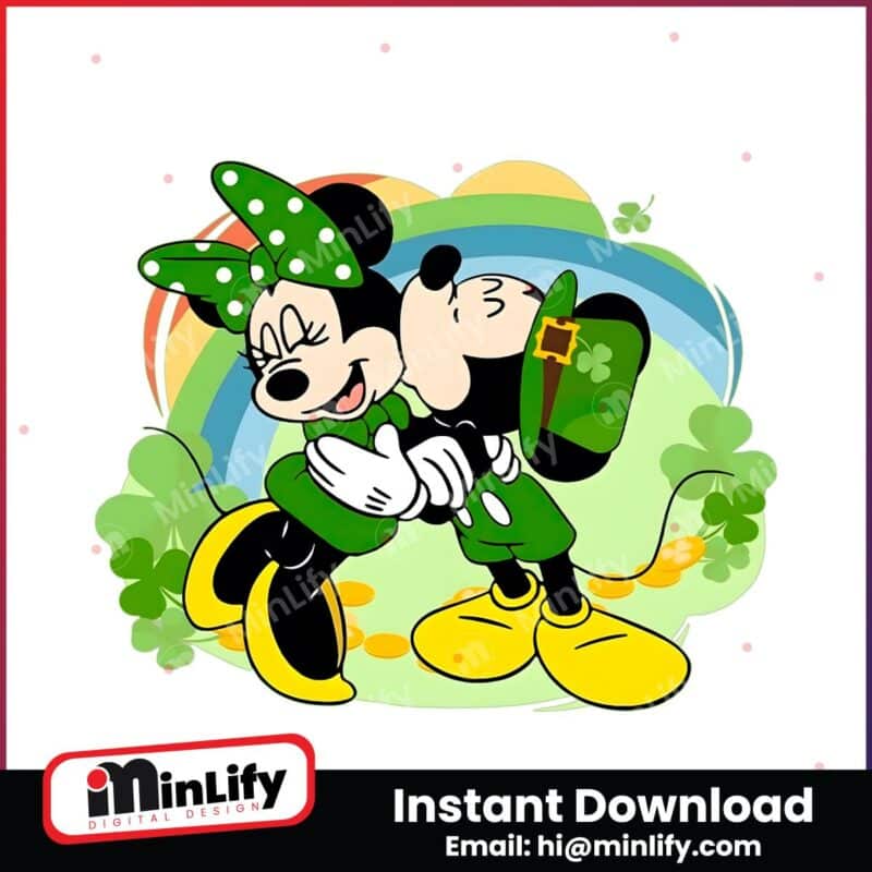 mickey-minnie-irish-four-leaf-clover-patricks-day-png