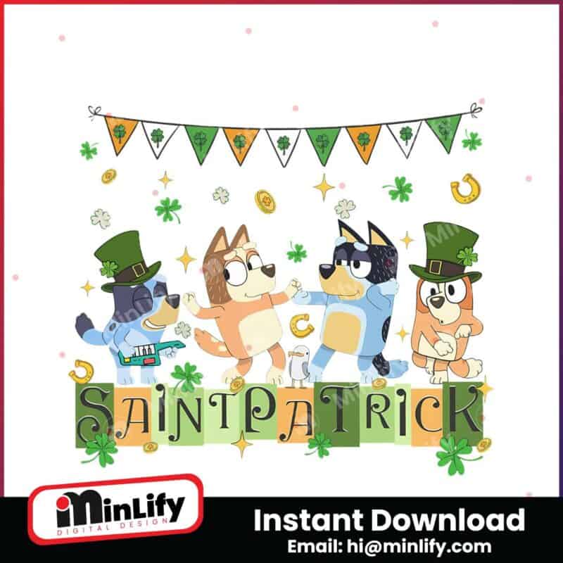 bluey-family-saint-patrick-party-png