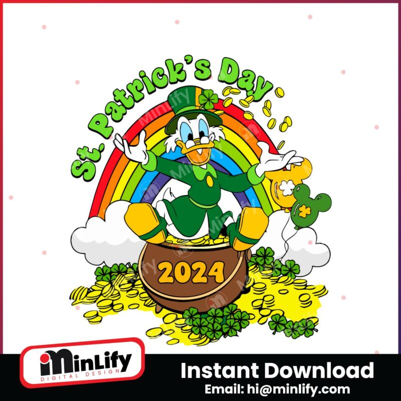uncle-scrooge-mcduck-st-patricks-day-2024-svg