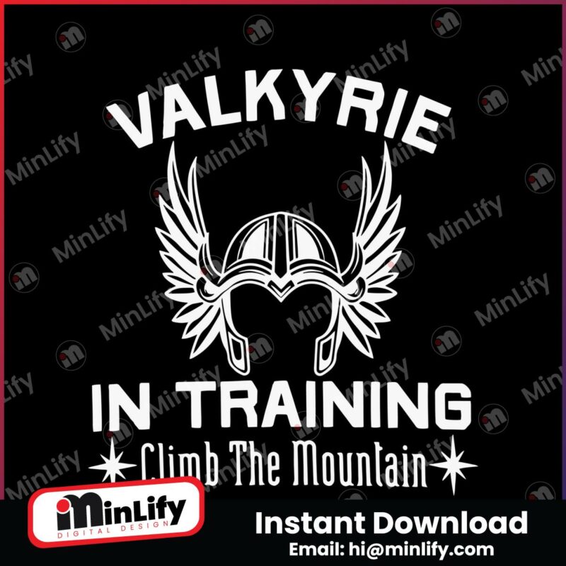 valkyrie-in-training-climb-the-moutain-svg
