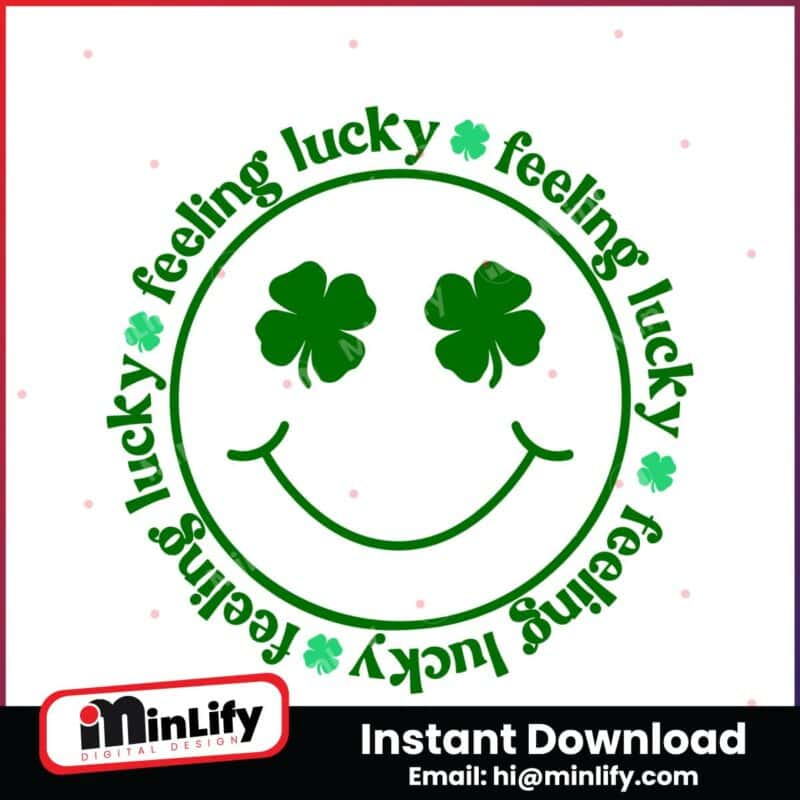 feeling-lucky-smiley-face-shamrock-svg