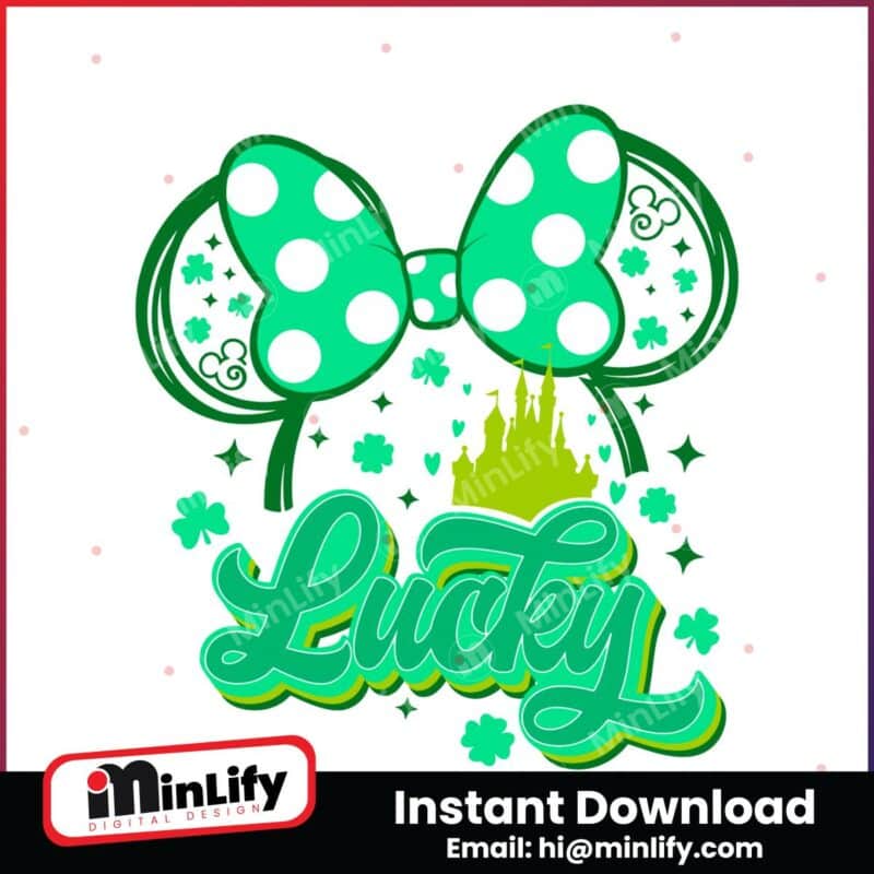 shamrock-lucky-minnie-head-disney-castle-svg