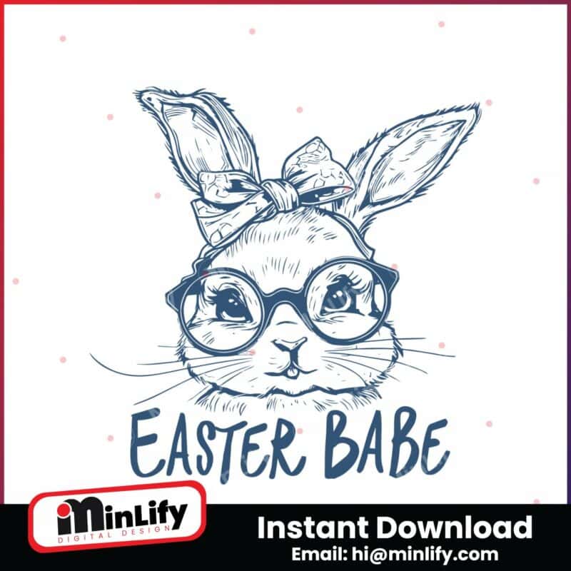 vintage-easter-babe-bunny-face-svg