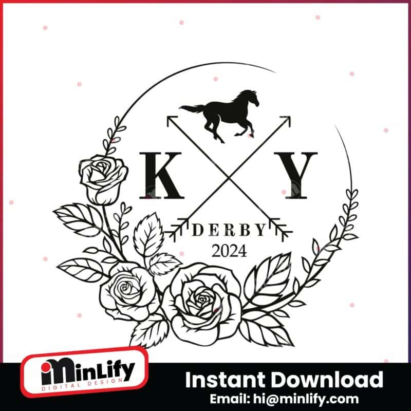 retro-flower-kentucky-derby-2024-svg