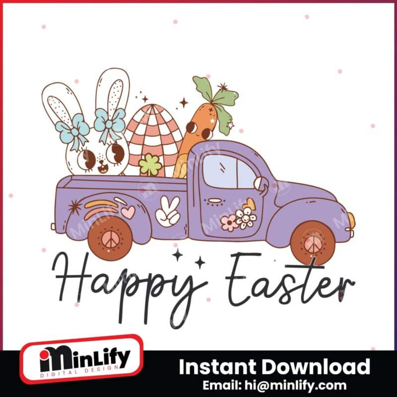 happy-easter-bunny-easter-truck-svg