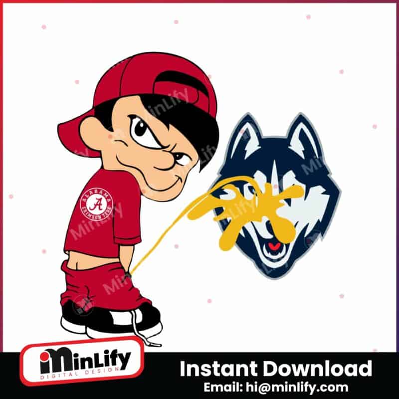 funny-boy-alabama-crimson-tide-piss-on-uconn-huskies-svg