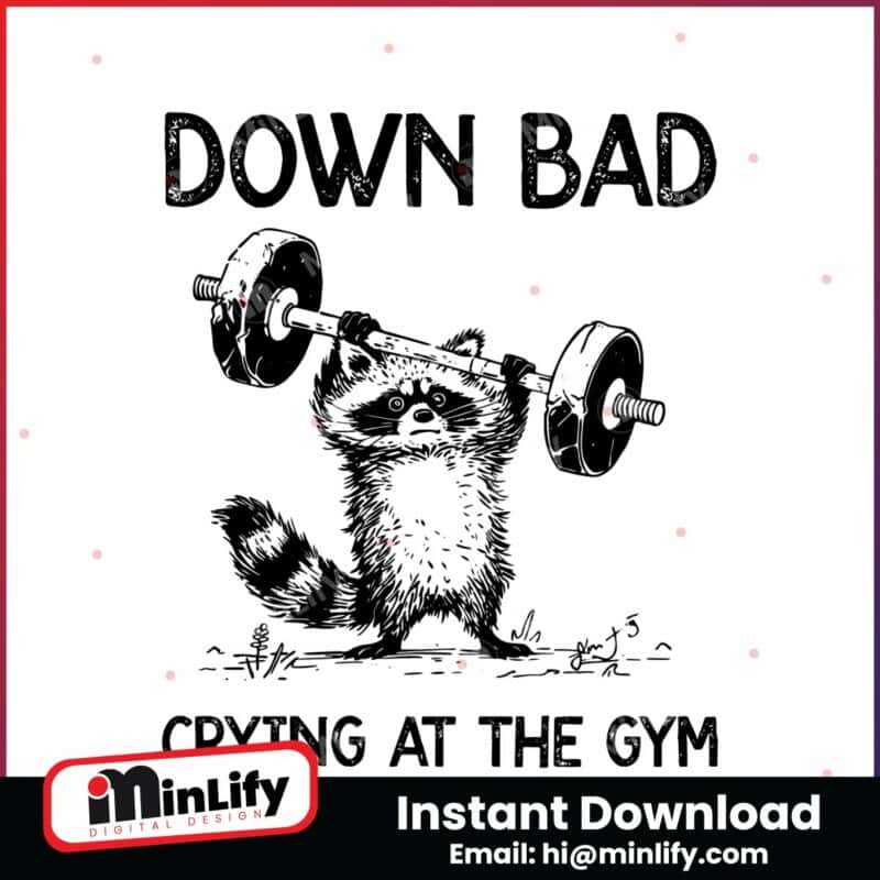 raccoon-down-bad-crying-at-the-gym-svg