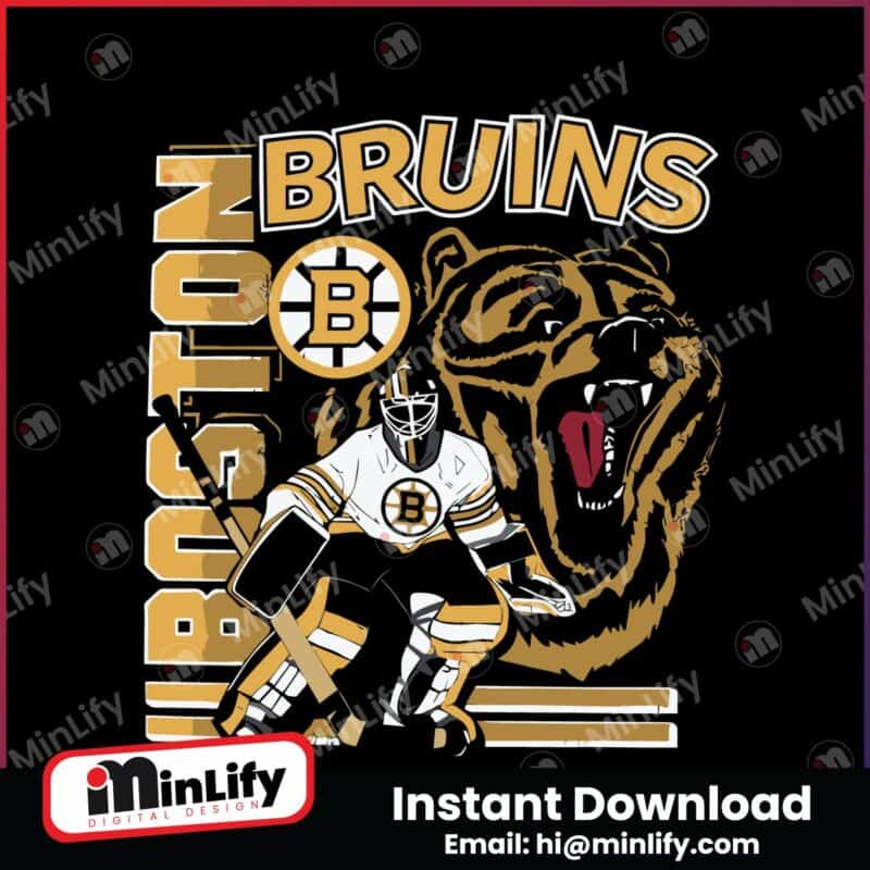 boston-bruins-hockey-player-svg