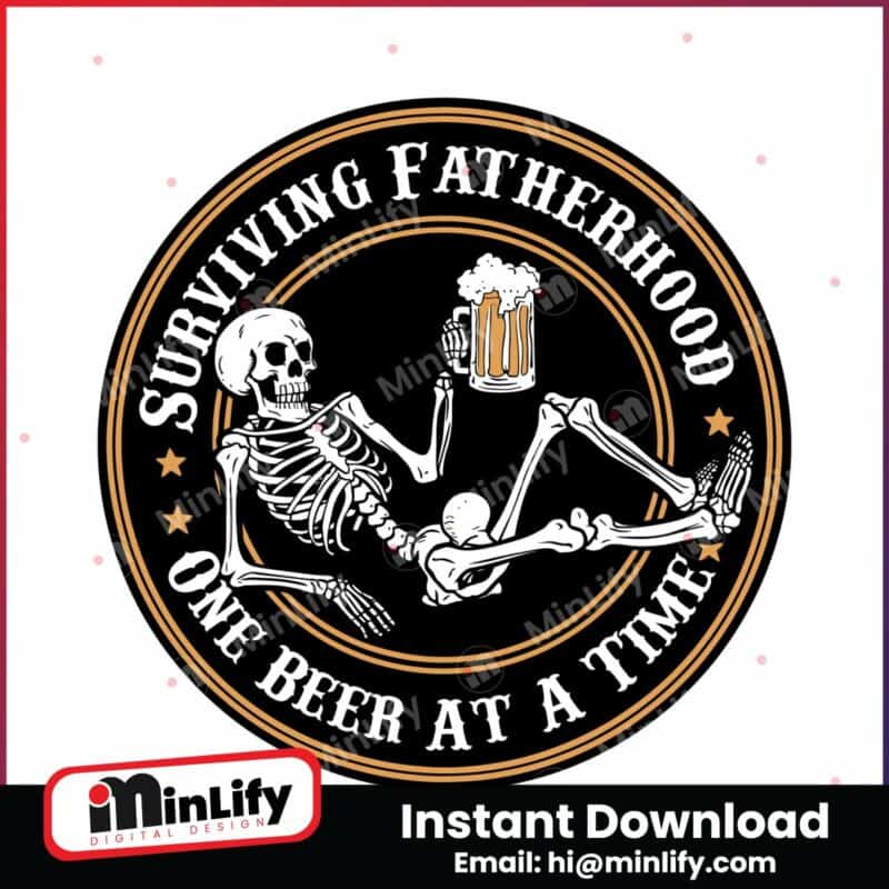 surviving-fatherhood-one-beer-at-a-time-skull-beer-svg