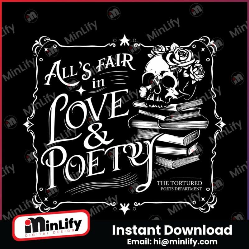 alls-fair-in-love-and-poetry-skull-books-svg