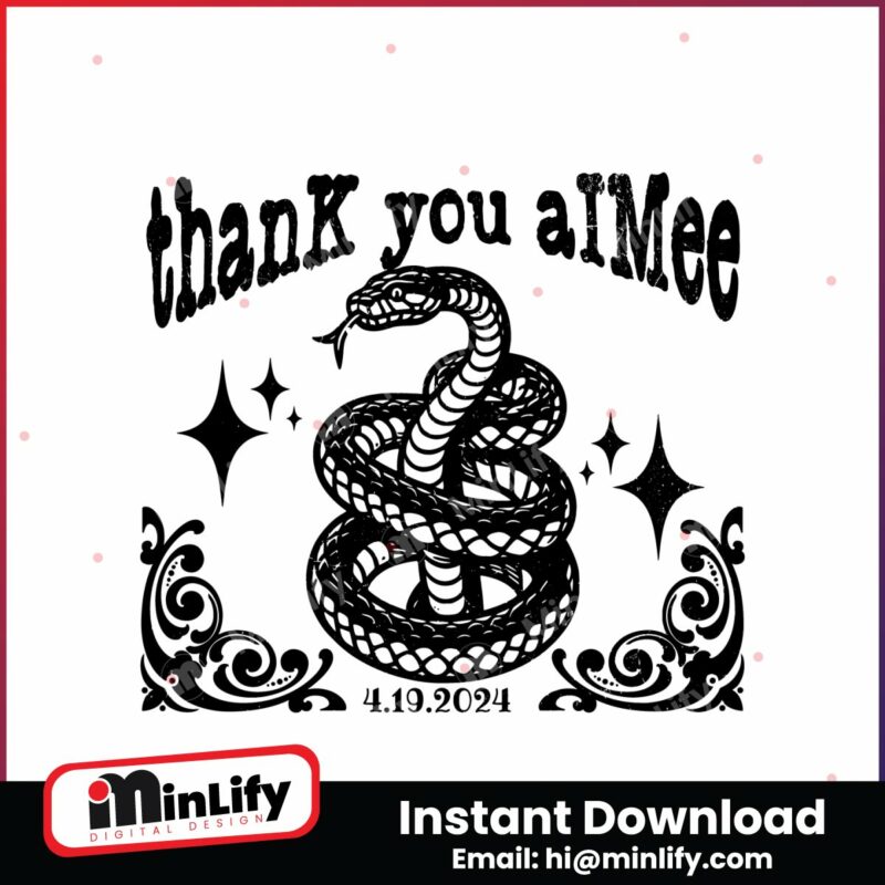 thank-you-aimee-tortured-poets-snake-svg