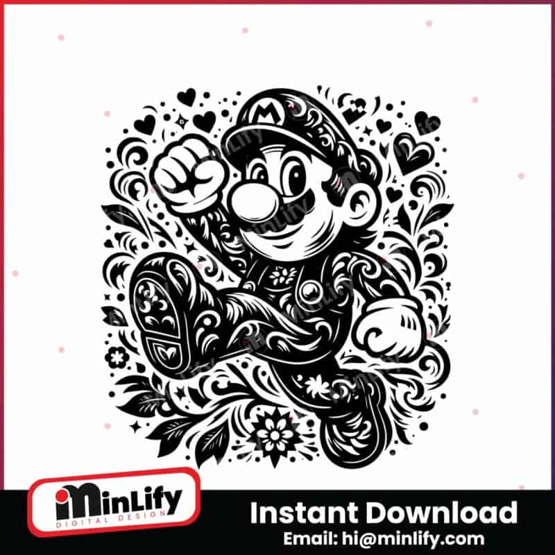 floral-super-mario-cartoon-character-svg