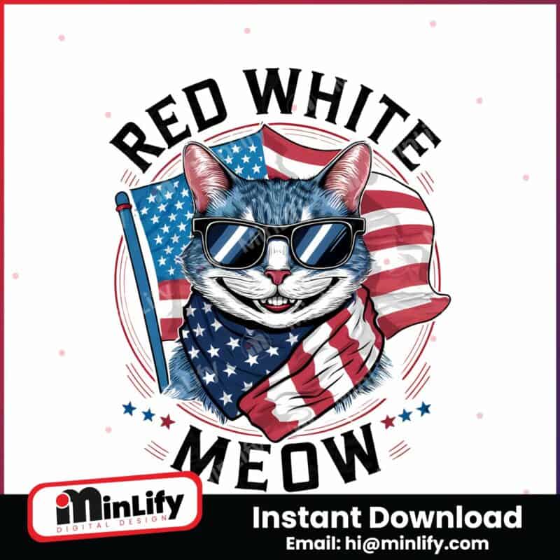 red-white-and-meow-america-flag-png