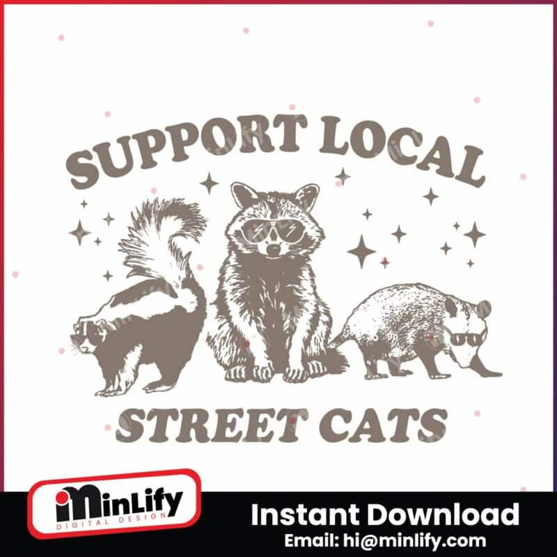 vintage-support-local-street-cats-raccoon-svg