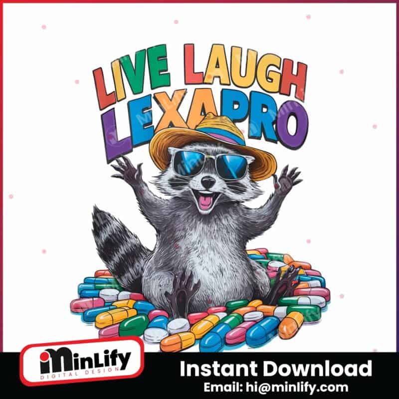 cute-live-laugh-lexapro-raccoon-pills-png