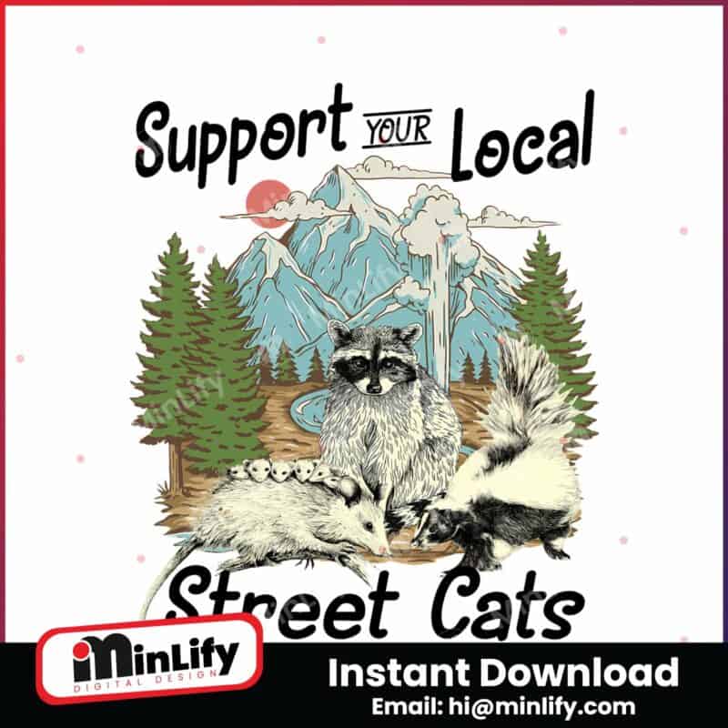 support-your-local-street-cat-racoon-meme-png