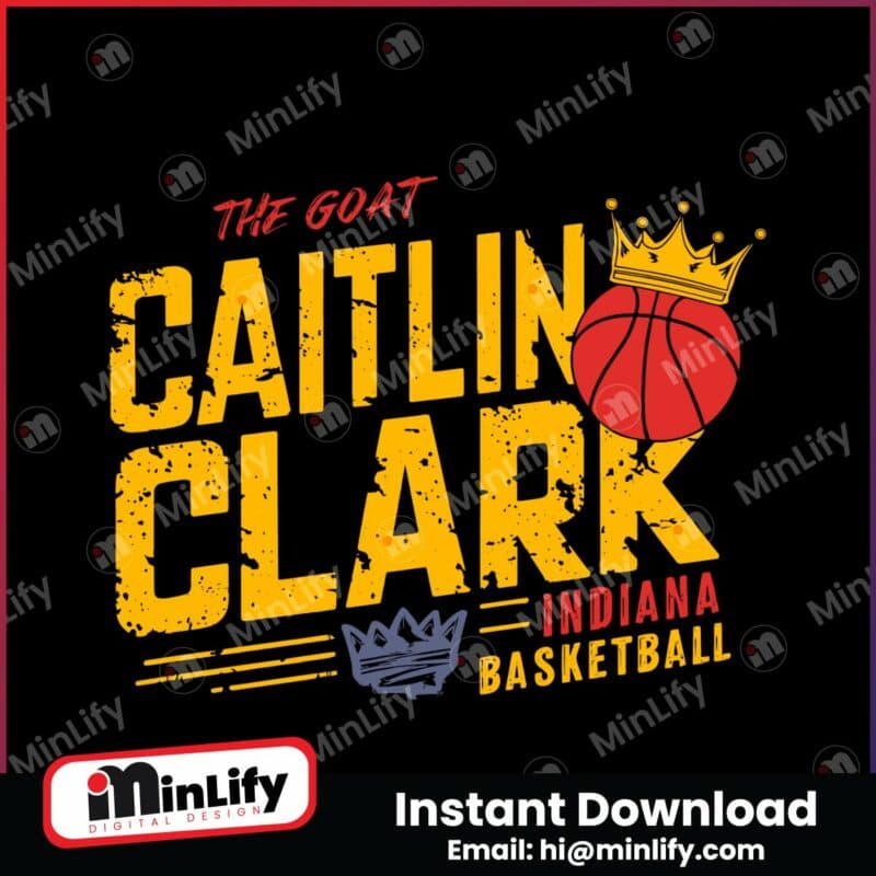 basketball-crown-the-goat-caitlin-clark-indiana-svg