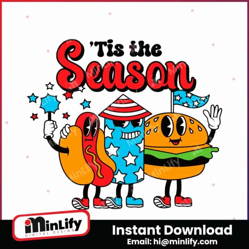 retro-vintage-tis-the-season-usa-american-hot-dog-svg