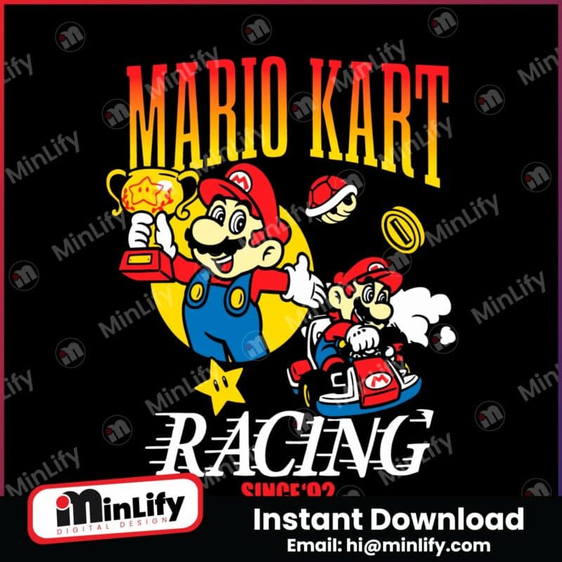 vintage-mario-kart-racing-since-92-svg