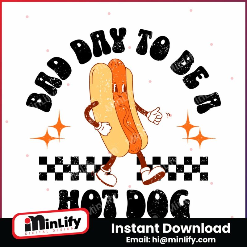 checkered-bad-day-to-be-a-hot-dog-svg