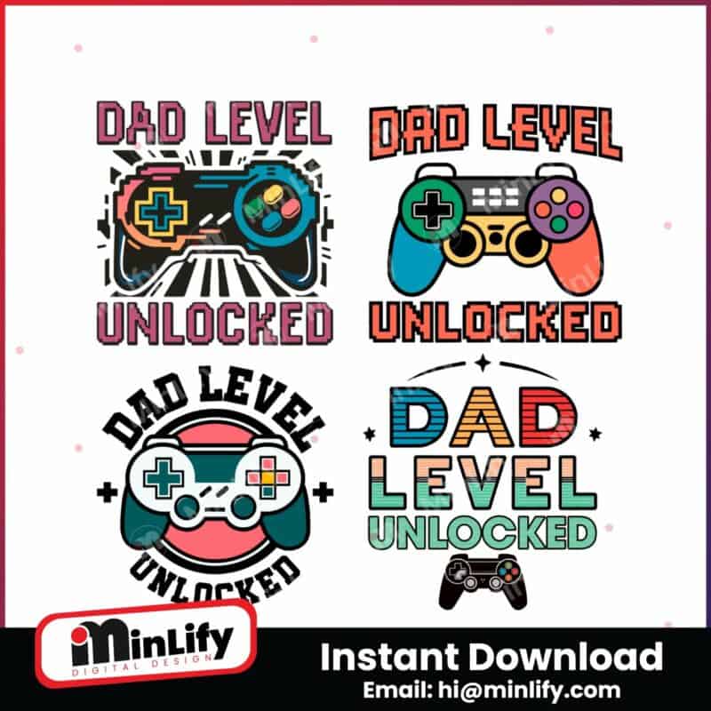 retro-dad-level-unlocked-svg-bundle