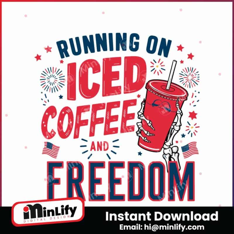 retro-running-on-iced-coffee-and-freedom-party-svg