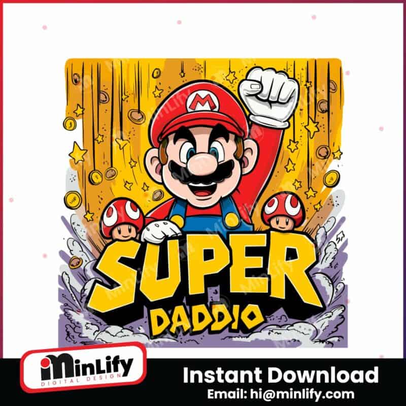 super-daddio-funny-dad-mario-svg