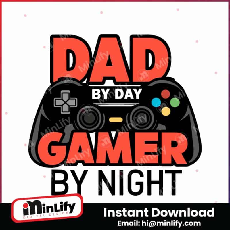 dad-by-day-gamer-by-night-controllers-svg