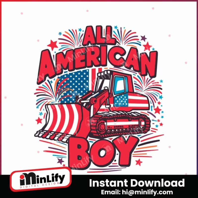 all-american-boy-patriotic-excavator-svg