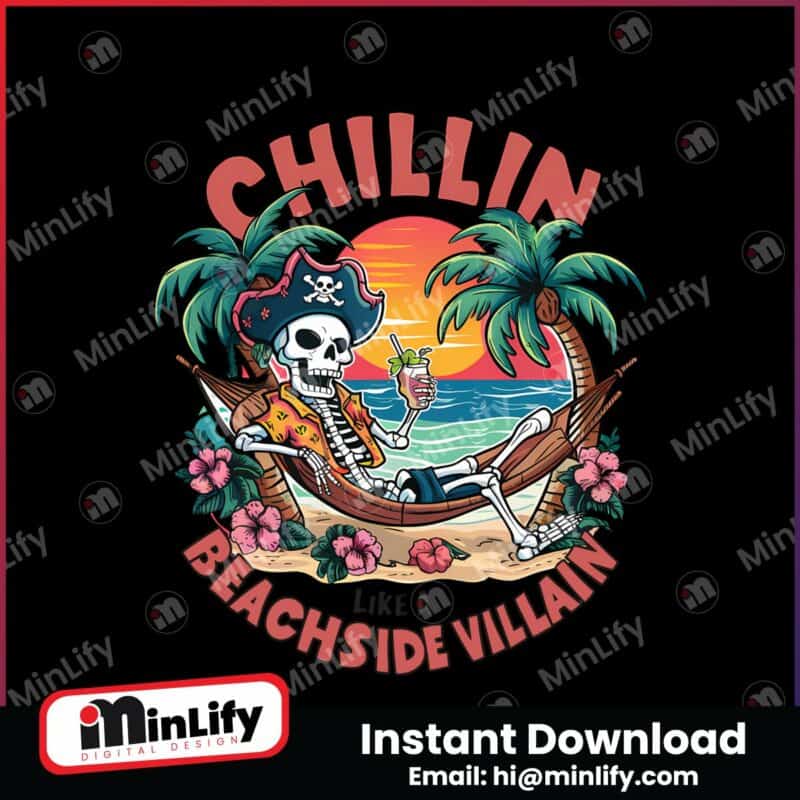 chillin-like-a-beachside-villain-skeleton-summer-png