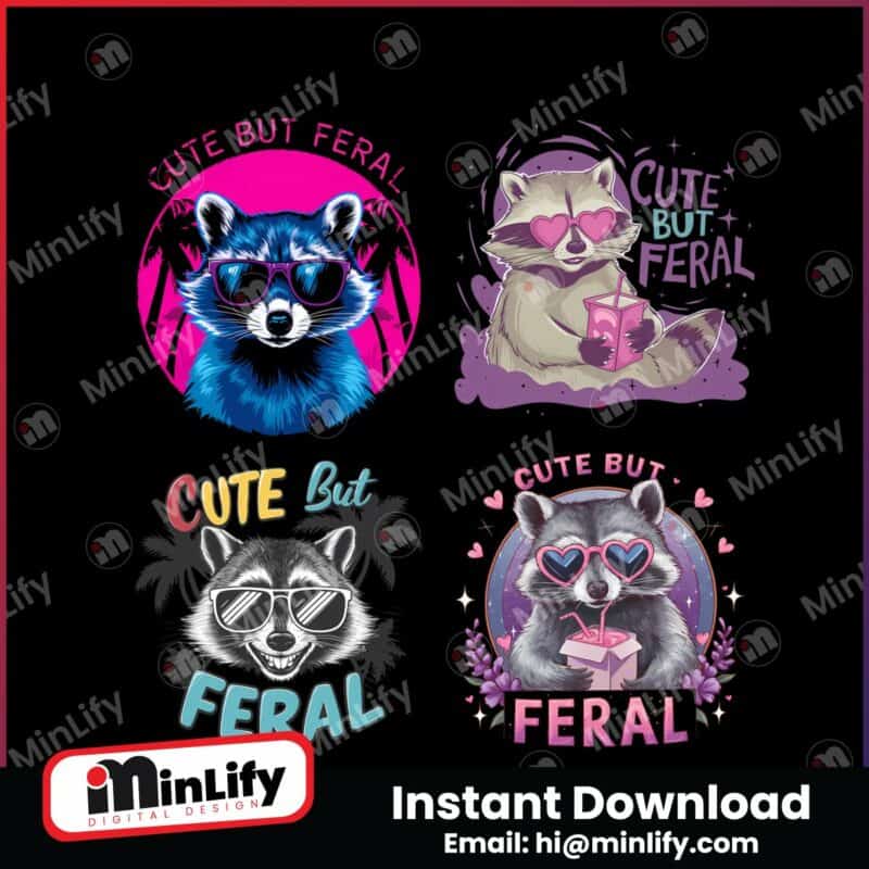 cute-but-feral-racoon-meme-png-bundle