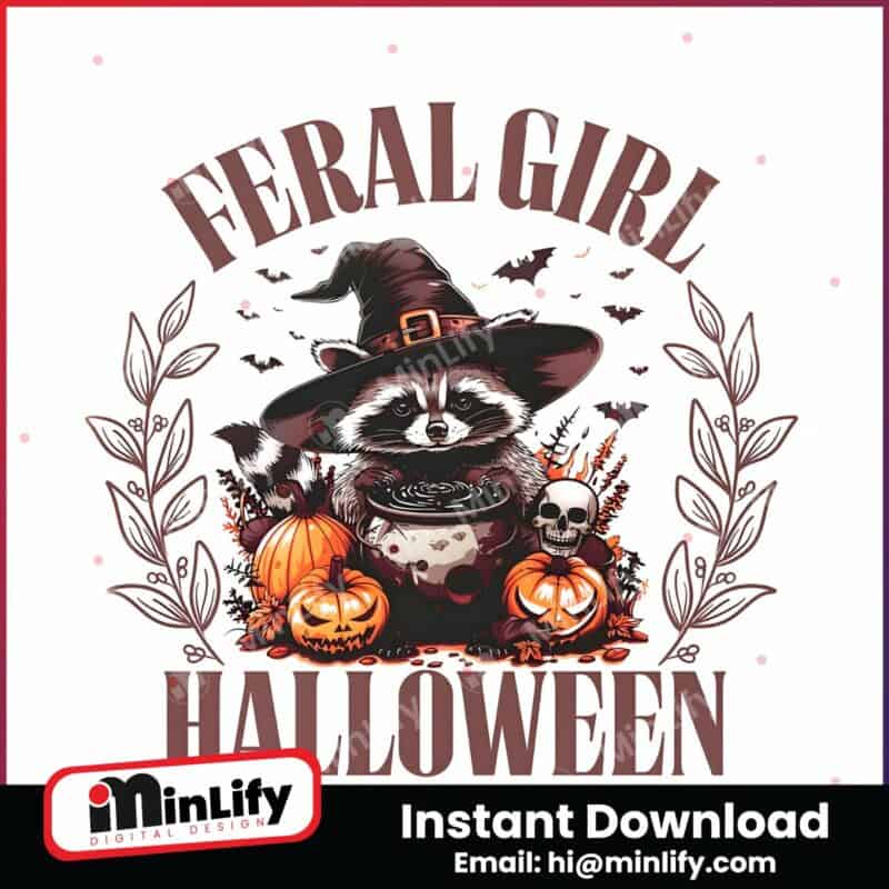 feral-girl-halloween-funny-raccoon-png