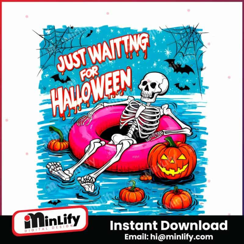 just-waiting-for-halloween-skeleton-summer-png