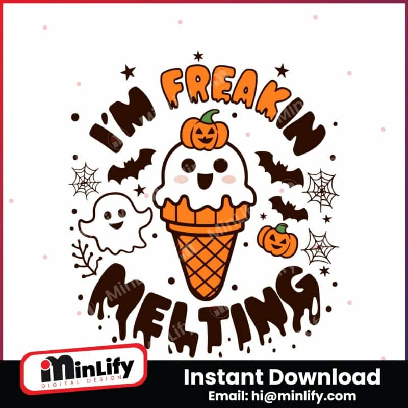 im-freakin-melting-spooky-ice-cream-cone-svg