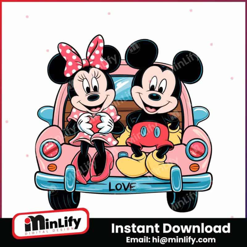 retro-love-car-mickey-minnie-couple-svg