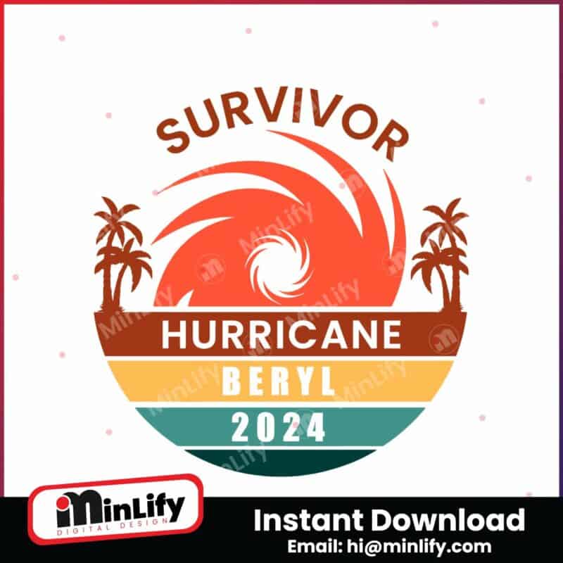 vintage-survivor-hurricane-beryl-2024-svg