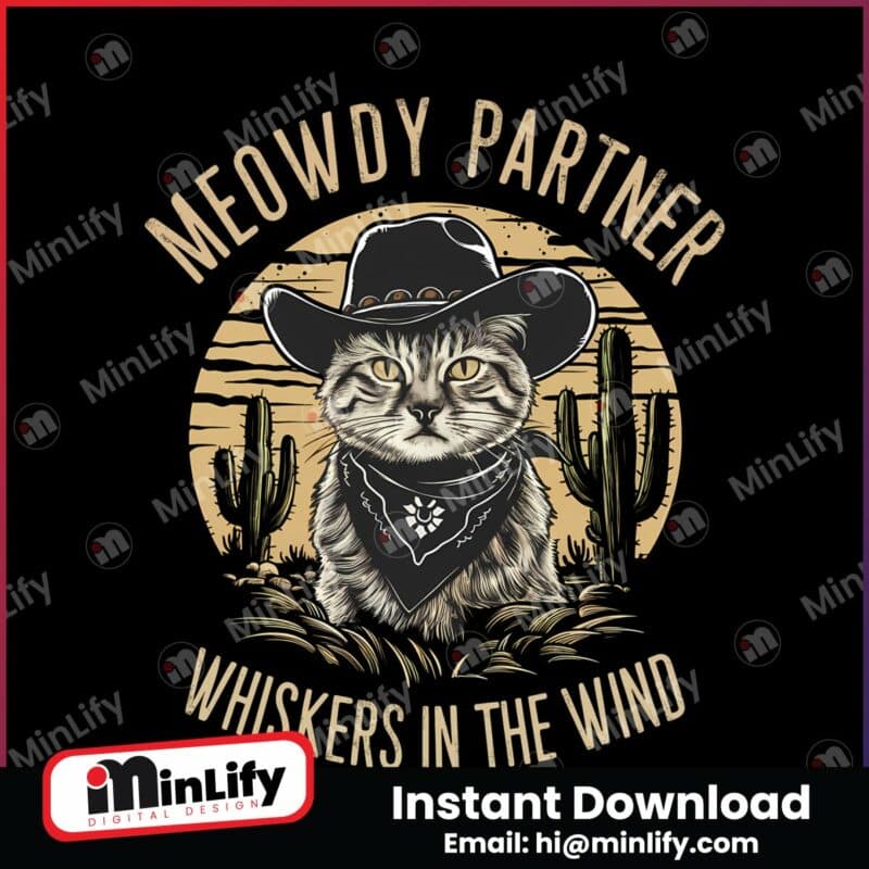 meowdy-partner-whiskers-in-the-wind-cowboy-meme-png