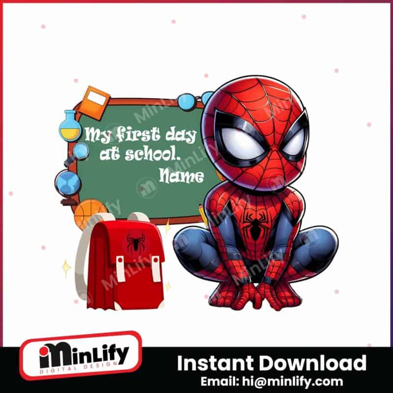 custom-my-first-day-at-school-spiderman-png