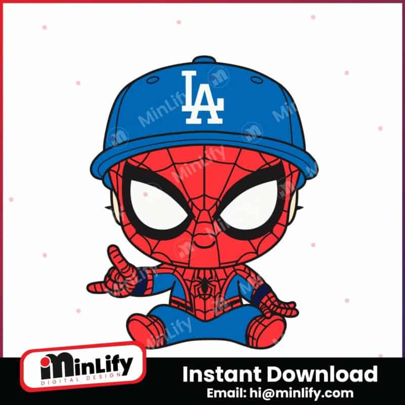 baby-spiderman-los-angeles-dodgers-svg