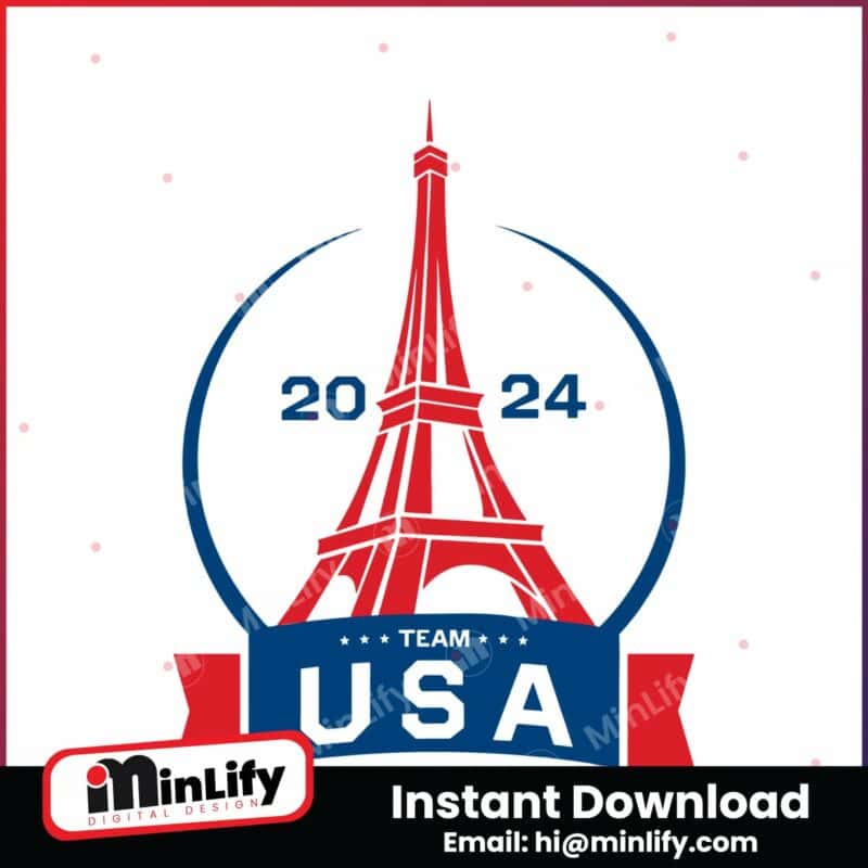 team-usa-2024-eiffel-tower-paris-olympic-svg