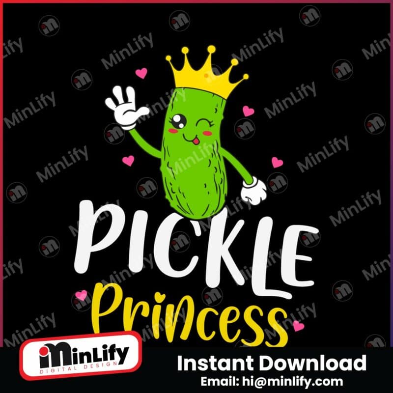 pickle-princess-pickle-cucumber-girl-svg