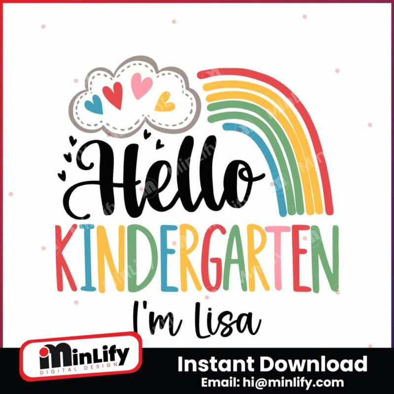 custom-hello-kindergarten-rainbow-svg