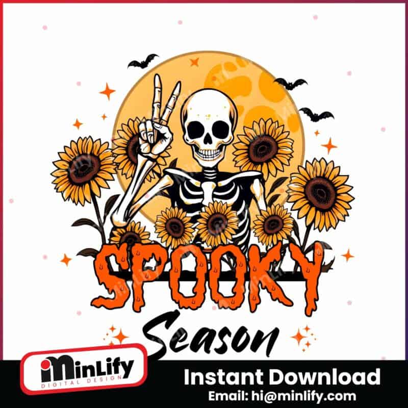 spooky-season-halloween-skeleton-sunflowers-png