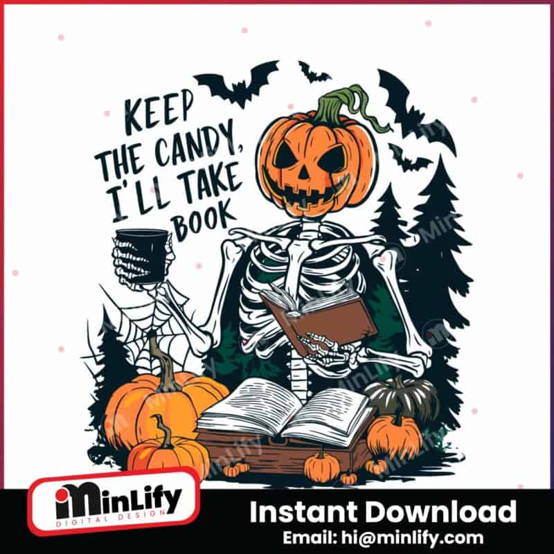 keep-the-candy-ill-take-books-skeleton-svg